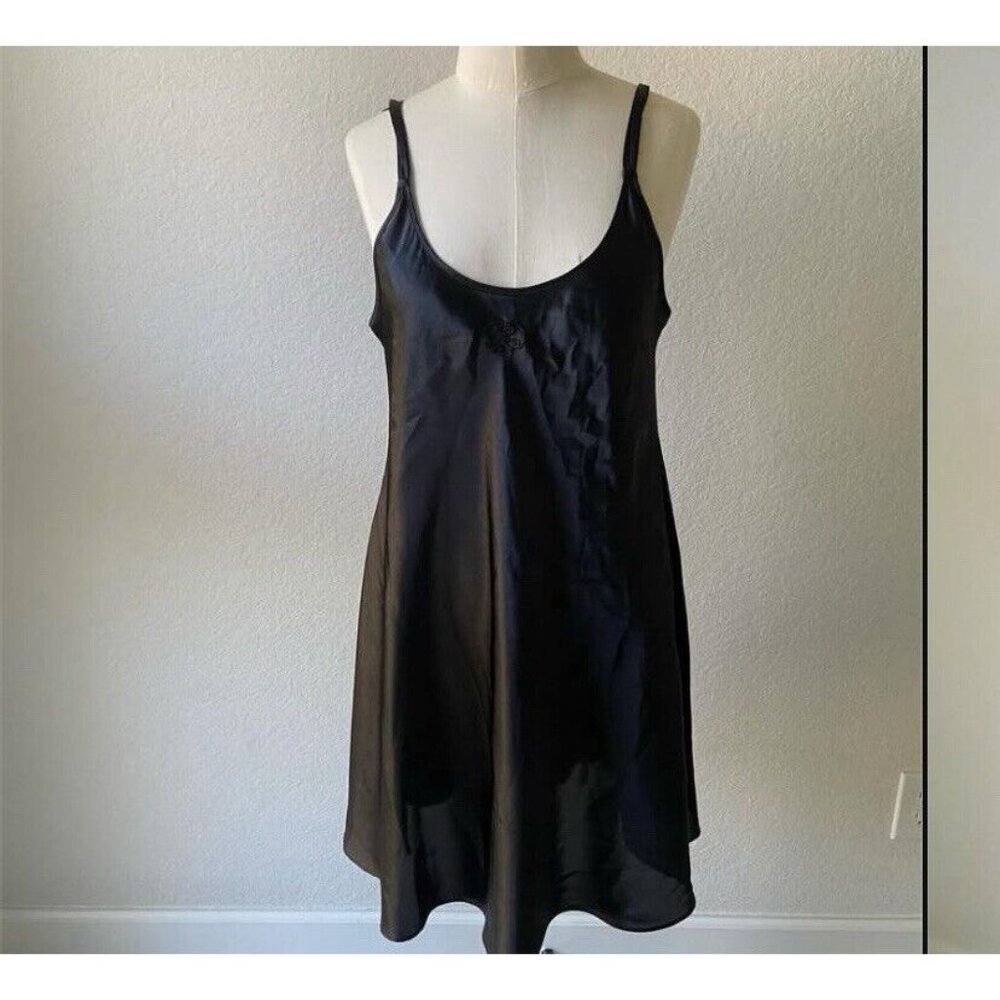 Black Slip Dress Oscar De La Renta Pink Label Size M